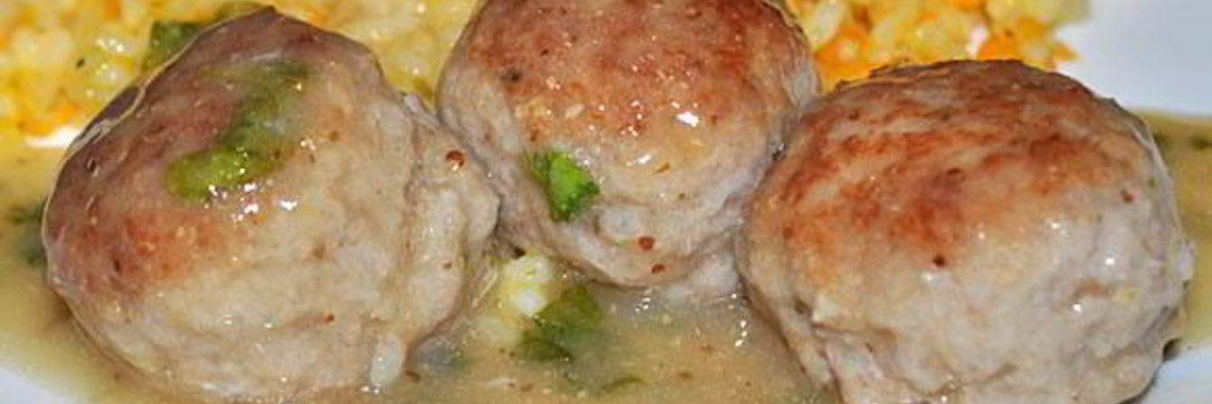 Свиные фрикадельки в горчично-медовом соусе