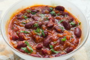 Гарнир из красной фасоли