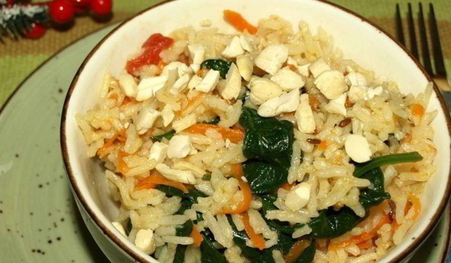 Рецепт индийского риса со шпинатом