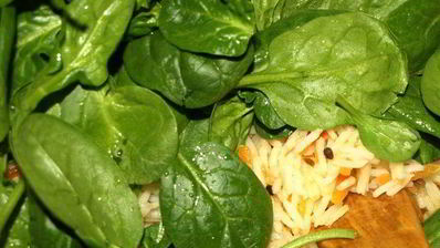 индийский рис со шпинатом