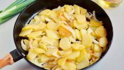 картофель с луком