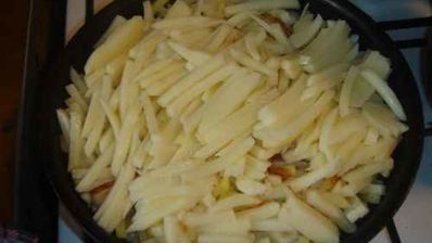 картофель жареный с помидорами