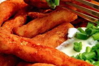 Картофельные крокеты под соусом