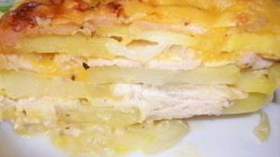 картошка с мясом и сыром в духовке