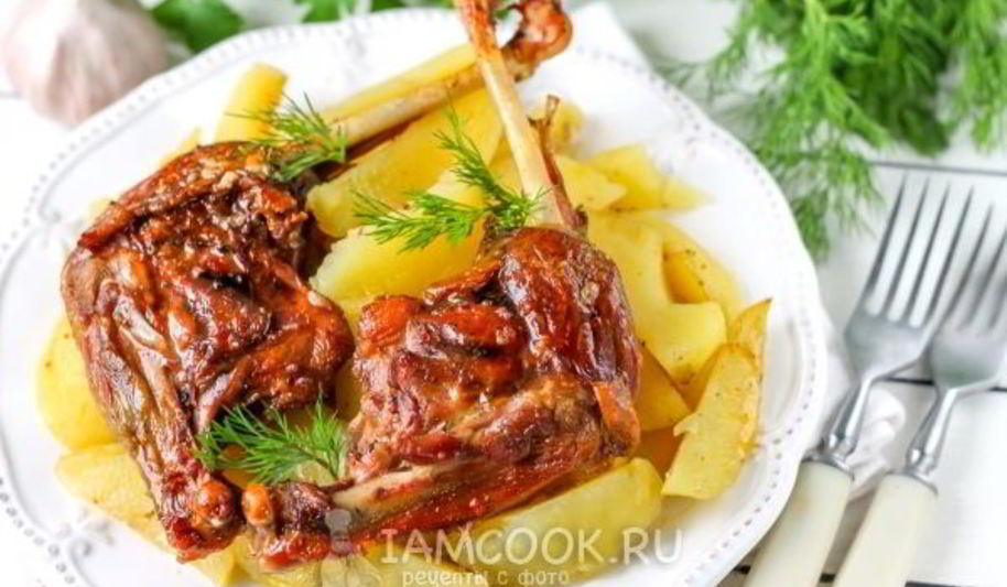 Рецепт картошки с уткой в фольге в духовке
