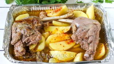 картошка с уткой в фольге в духовке