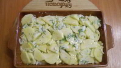 картошка в кефире в духовке