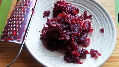 красный рис в вине с лососем и сыром