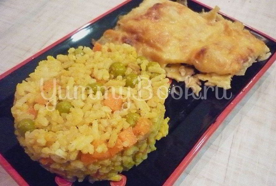 Нежный рис с простыми овощами