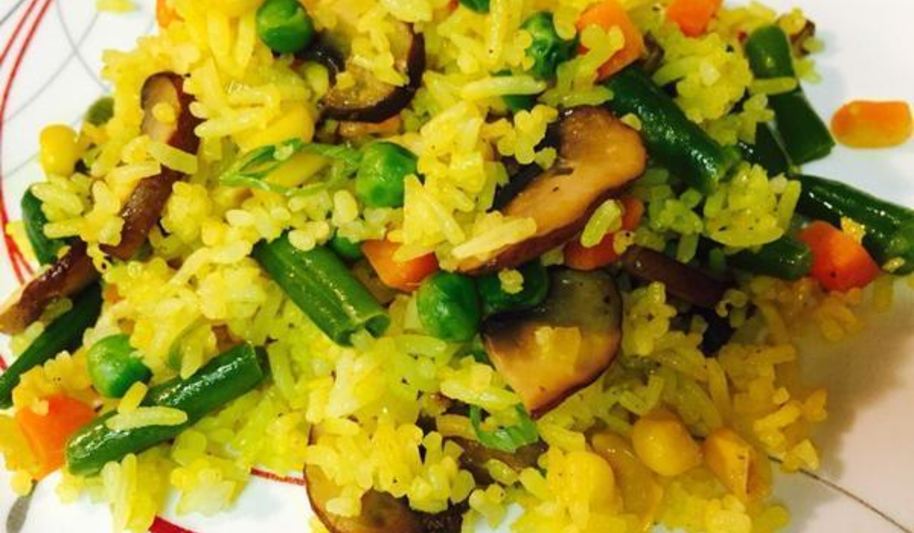 Рецепт риса с грибами и овощами