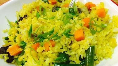 рис с грибами и овощами