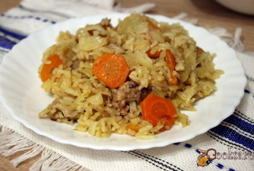 Рис с курицей и овощами