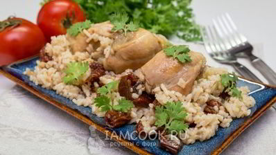 рис с курицей и вялеными помидорами
