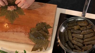 долма из баранины с мятным соусом