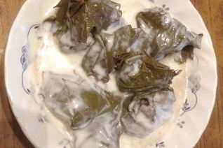 Долма с соусом на основе кефира