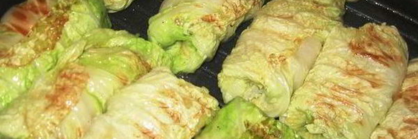 Голубцы из пекинской капусты на гриле