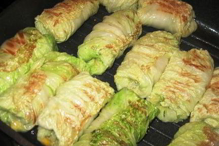 Голубцы из пекинской капусты на гриле