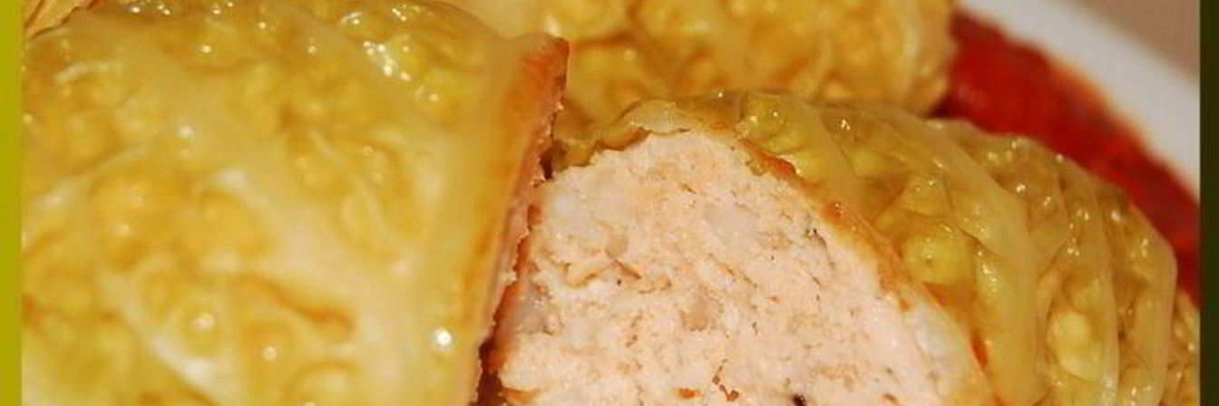 Голубцы из савойской капусты с фаршем из семги