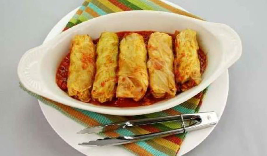 Рецепт пикантных голубцов из савойской капусты с чесноком