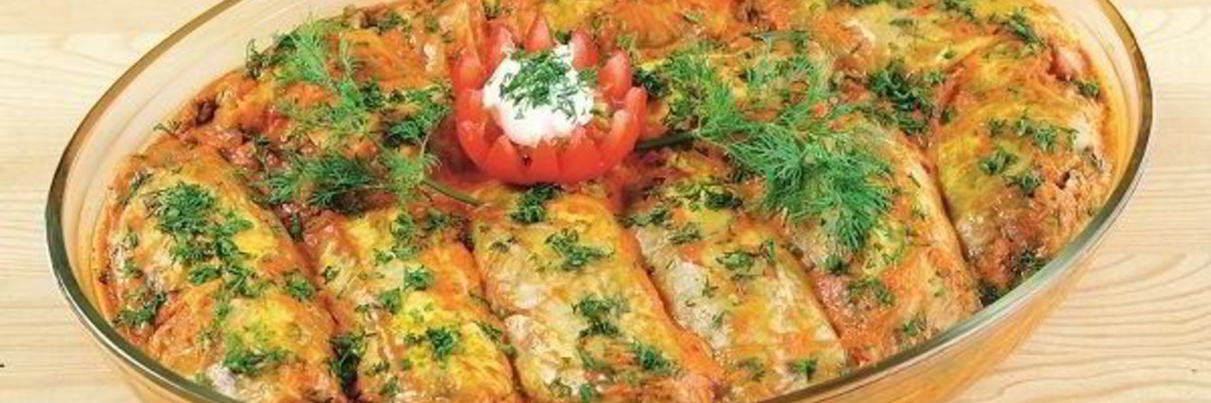 Постные голубцы с грибами