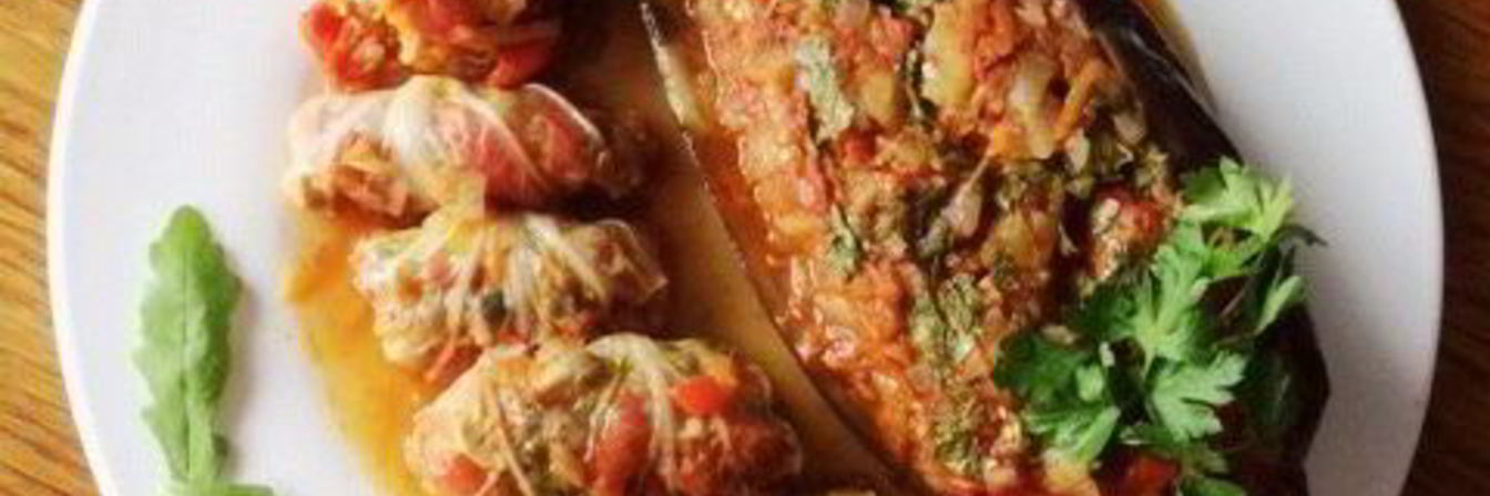 Постные овощные голубцы
