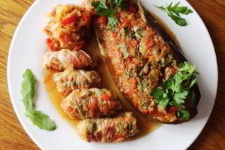 Постные овощные голубцы