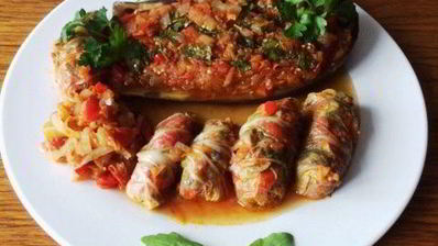 постные овощные голубцы