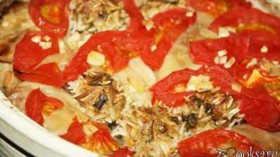 запеченные с помидорами и топленым сливочным маслом голубцы