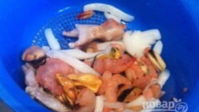 гречневая лапша с морепродуктами