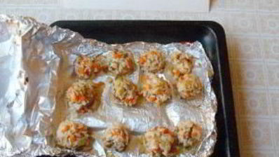 фаршированные шампиньоны в фольге