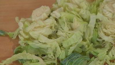 грибы с фасолью, капустой и сыром