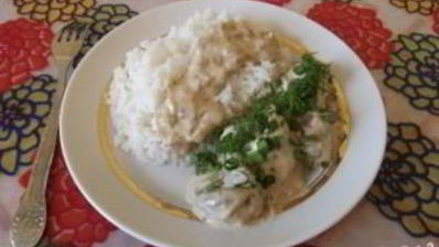 грибы, тушенные со сливками