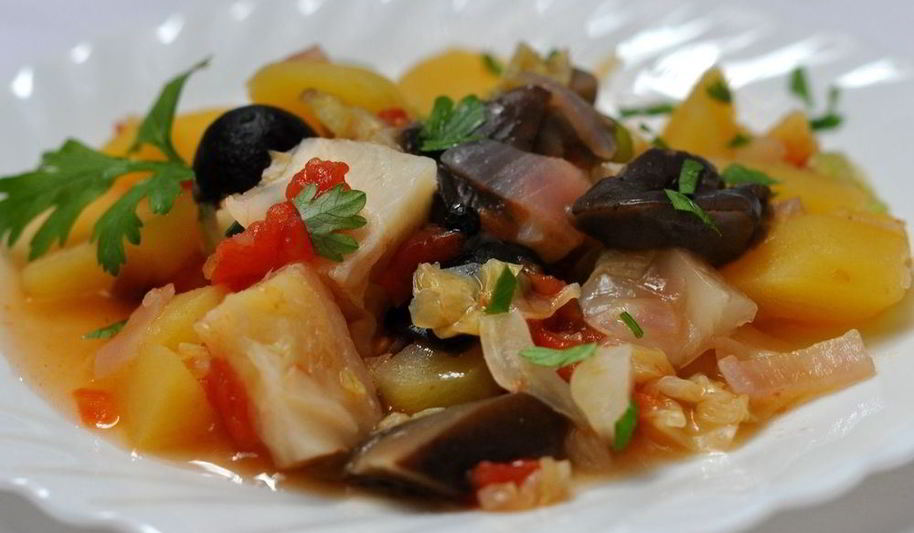 Рецепт грибов тушеных с овощами