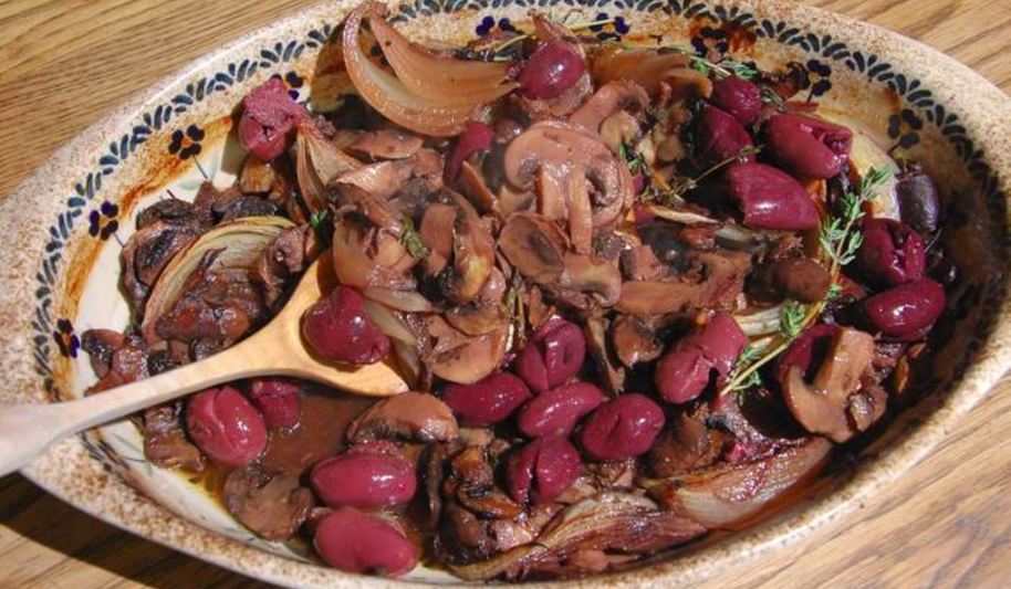 Рецепт грибов, запеченных в красном вине