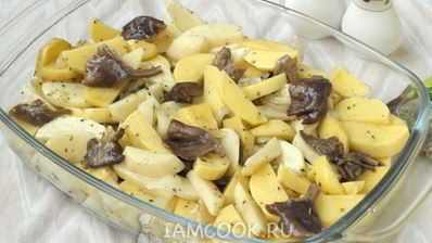 лисички с картошкой в духовке