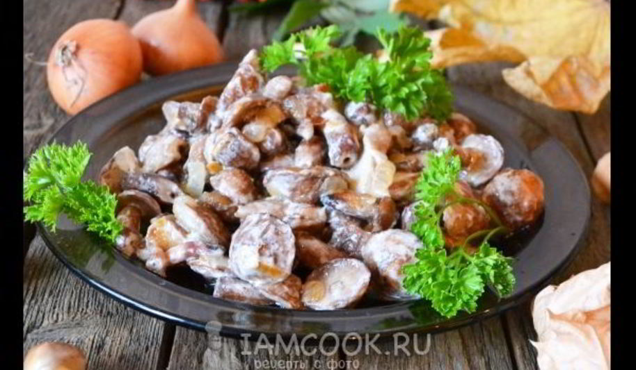 Рецепт маслят жареных в сметане