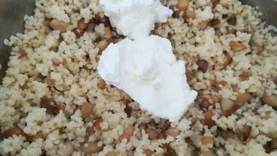 шампиньоны, фаршированные кускусом