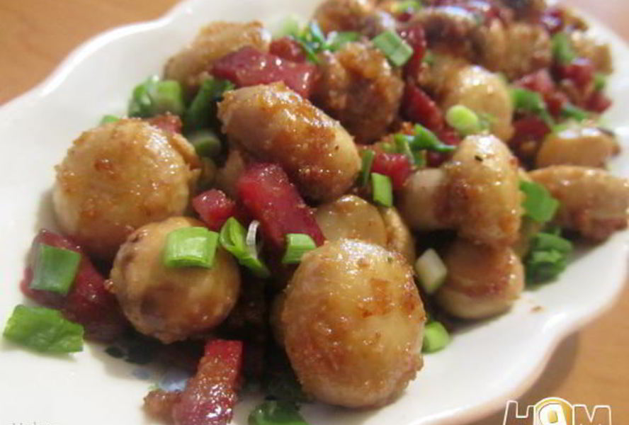 Шампиньоны с чесноком