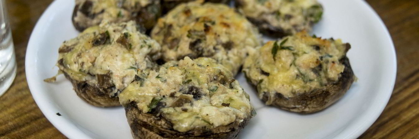 Шампиньоны с креветками