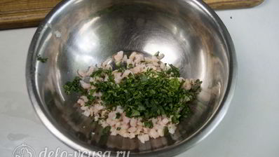 шампиньоны с креветками