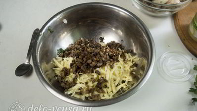 шампиньоны с креветками