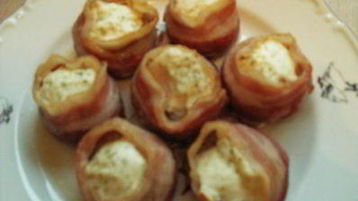 шампиньоны в беконе