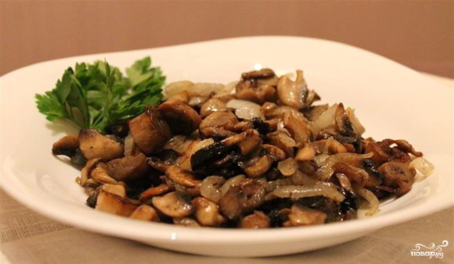 Рецепт шампиньонов жареных
