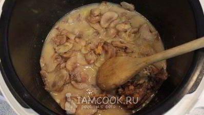тушеные грибы в мультиварке