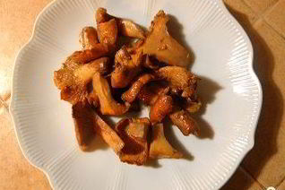 Тушеные лисички