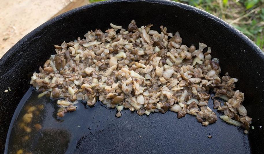 Рецепт жаренных строчек на сковороде