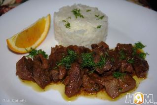 Гуляш из барашка под апельсиновым соусом