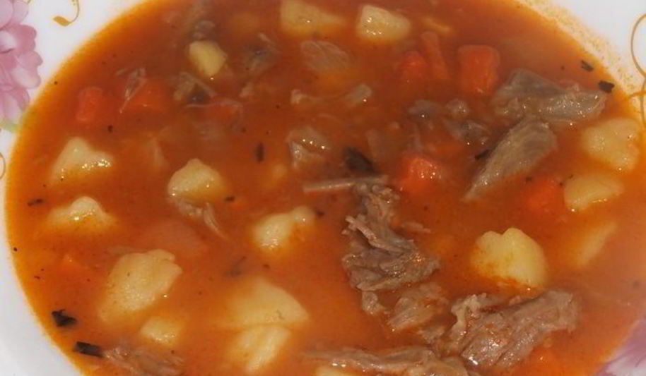 Рецепт супа-гуляша с шеей индейки