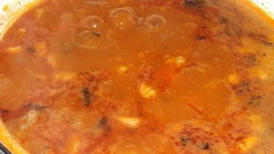 суп-гуляш с шеей индейки