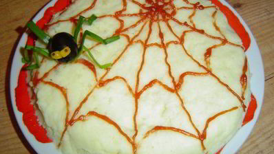 картофельное пюре паучки